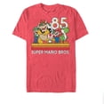 thumbnail image 1 of Men's Nintendo Super Mario Bros Group 85 Graphic Tee Red Heather Large, 1 of 4