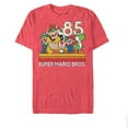 thumbnail image 1 of Men's Nintendo Super Mario Bros Group 85  Graphic Tee Red Heather Medium, 1 of 4