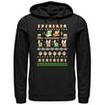 thumbnail image 1 of Men's Nintendo Super Mario Bros Pattern  Pull Over Hoodie Black X Large, 1 of 3