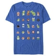 thumbnail image 1 of Men's Nintendo Super Mario Bros Pixel Cast  Graphic Tee Royal Blue Heather 2X Large, 1 of 4