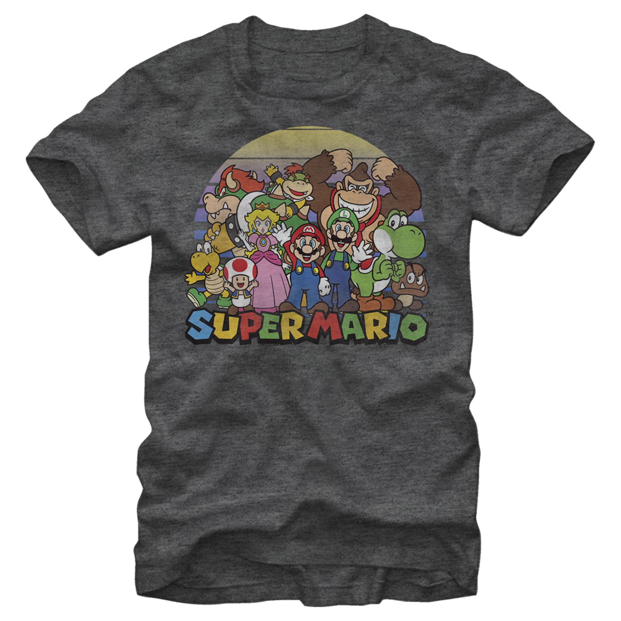 Nintendo Men's Super Mario Crew Graphic Tee with Bowser & Donkey Kong ...