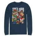 thumbnail image 1 of Men's Nintendo Super Mario Party  Long Sleeve Shirt Navy Blue X Large, 1 of 3
