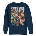 thumbnail image 1 of Men's Nintendo Super Mario Party  Sweatshirt Navy Blue X Large, 1 of 3