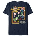 thumbnail image 1 of Men's Nintendo Super Mario Rainbow Frame  Graphic Tee Navy Blue X Large, 1 of 4