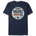 thumbnail image 1 of Men's Nintendo Super Mario Retro Rainbow Ring  Graphic Tee Navy Blue Small, 1 of 5