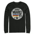 thumbnail image 1 of Men's Nintendo Super Mario Retro Rainbow Ring  Long Sleeve Shirt Black X Large, 1 of 3