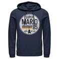 thumbnail image 1 of Men's Nintendo Super Mario Retro Rainbow Ring  Pull Over Hoodie Navy Blue 3X Large, 1 of 4