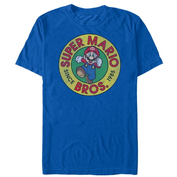 Men's Nintendo Super Mario Since 1985  Graphic Tee Royal Blue 3X Large