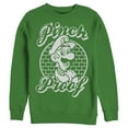thumbnail image 1 of Men's Nintendo Super Mario St. Patrick's Day Pinch Proof Luigi Retro  Sweatshirt Kelly Green 2X Large, 1 of 4