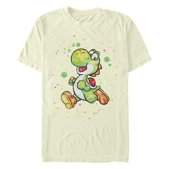 Men's Nintendo Super Mario Watercolor Yoshi  Graphic T-Shirt