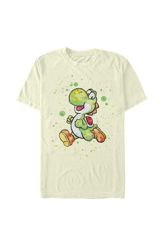 Men's Nintendo Super Mario Watercolor Yoshi Graphic T-Shirt