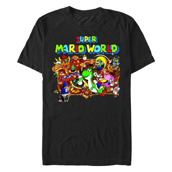 Men's Nintendo Super Mario World Poster Graphic T-Shirt
