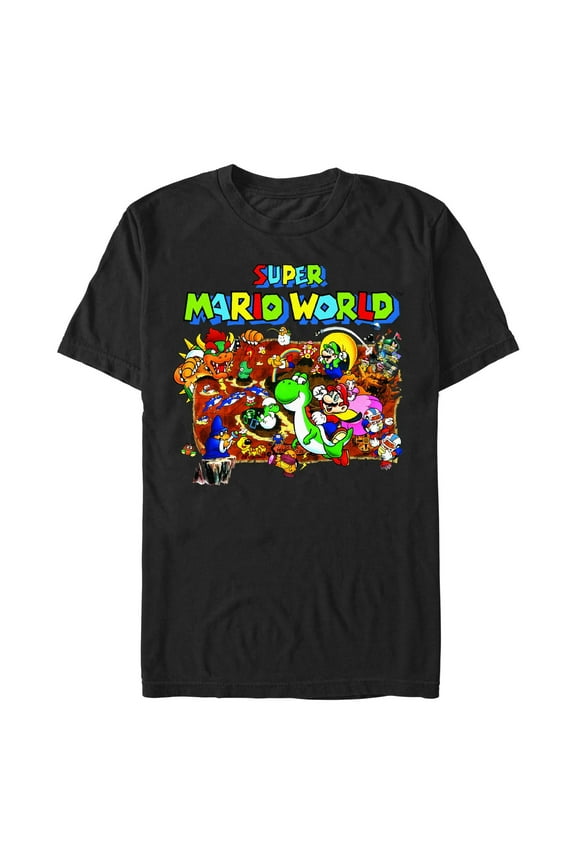 Men's Nintendo Super Mario World Poster Graphic T-Shirt