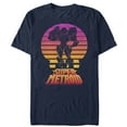 thumbnail image 1 of Men's Nintendo Super Metroid Retro Fade  Graphic Tee Navy Blue 3X Large, 1 of 5