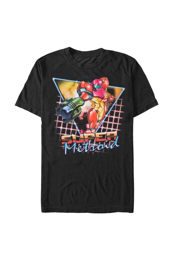 Mens Nintendo Super Metroid Retro Grid T-Shirt