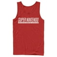 thumbnail image 1 of Men's Nintendo Super NES Text Logo Tank Top Red Small, 1 of 3