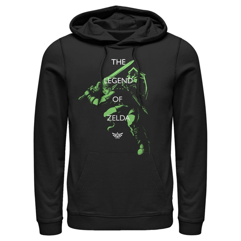 Men s Nintendo The Legend of Zelda Lives Pull Over Hoodie Black 3X Large Walmart