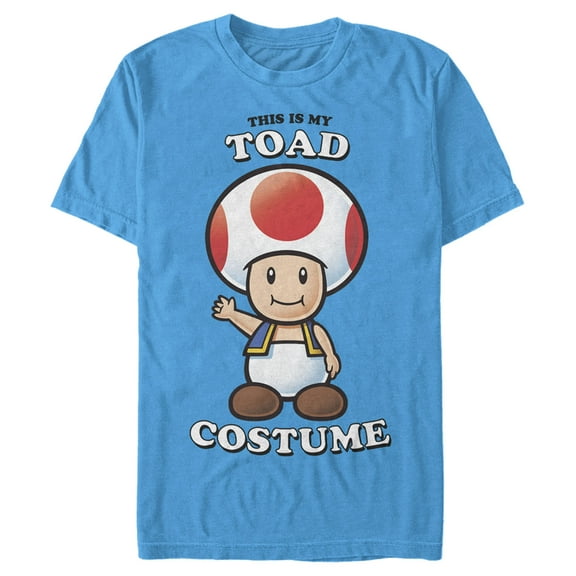 Men's Nintendo This Is My Toad Costume Graphic Tee Turquoise Large
