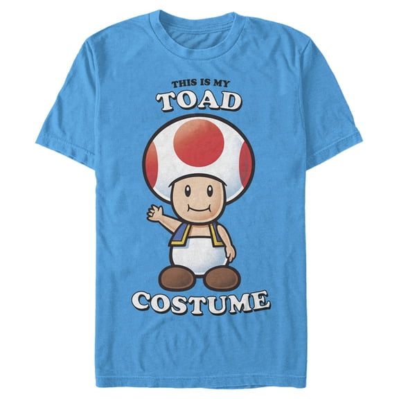 Men's Nintendo This Is My Toad Costume Graphic Tee Turquoise Medium