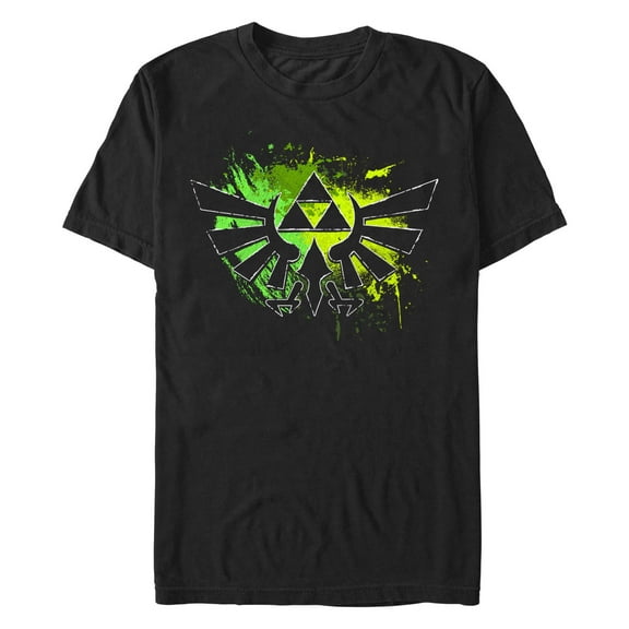 Men's Nintendo Triforce Splatter Logo  Graphic T-Shirt