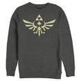thumbnail image 1 of Men's Nintendo Triforce Sweatshirt Charcoal Heather Medium, 1 of 3