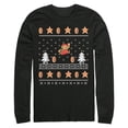 thumbnail image 1 of Men's Nintendo Ugly Christmas Mario Coin Long Sleeve Shirt Black 2X Large, 1 of 3