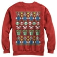 thumbnail image 1 of Men's Nintendo Ugly Christmas Mario  Sweatshirt Red Large, 1 of 3