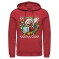 thumbnail image 1 of Men's Nintendo Ugly Christmas Mario Wreath  Pull Over Hoodie Red X Large, 1 of 3
