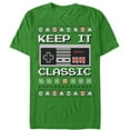 thumbnail image 1 of Men's Nintendo Ugly Christmas NES Classic Controller Graphic Tee Kelly Green 3X Large, 1 of 4