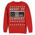 thumbnail image 1 of Men's Nintendo Ugly Christmas NES Classic Controller  Sweatshirt Red Small, 1 of 3
