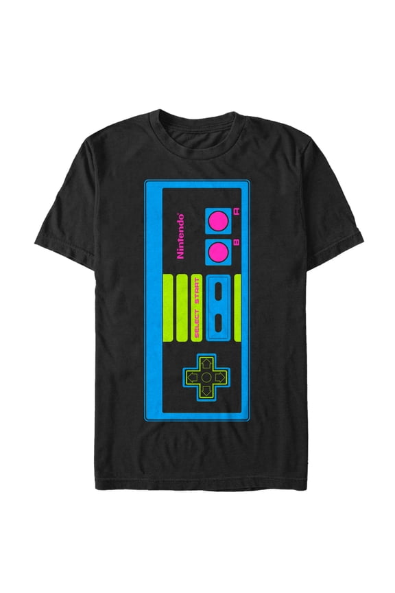 Men's Nintendo Vibrant NES Controller  Graphic Tee Black X Large
