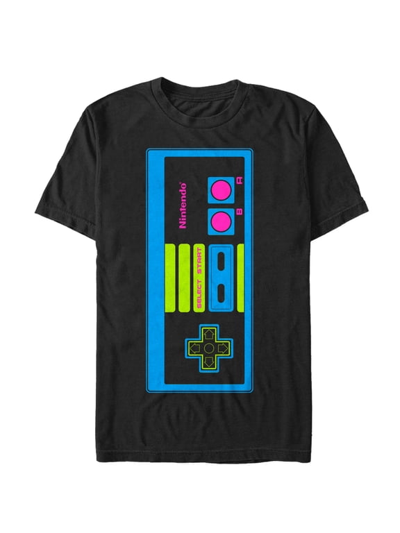 Men's Nintendo Vibrant NES Controller Graphic Tee Black X Large
