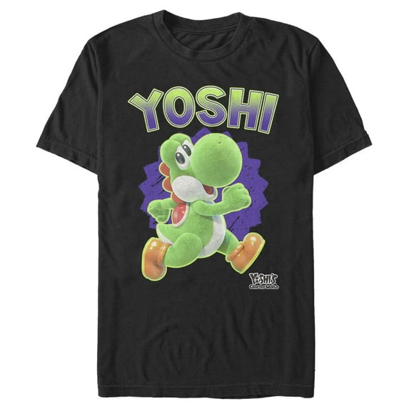 Men's Nintendo Yoshi '90s Vibe Graphic Tee Black Small