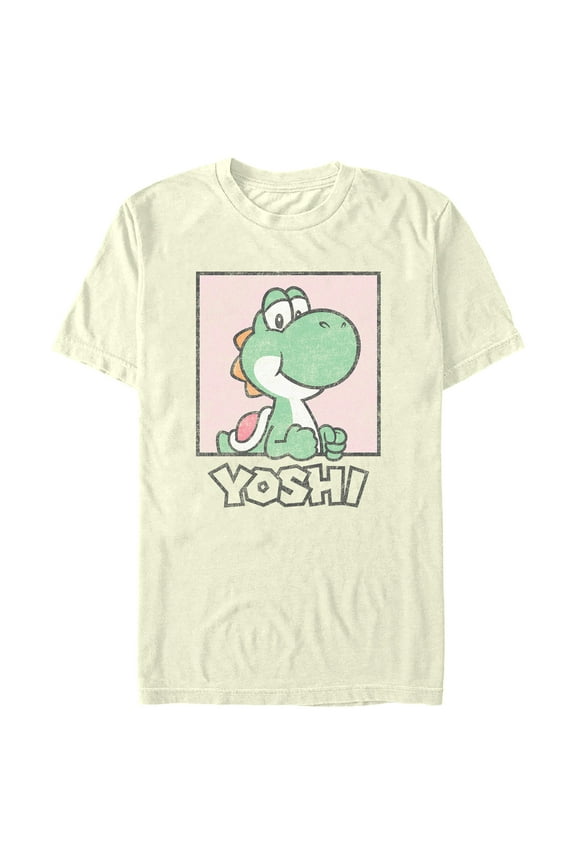 Men's Nintendo Yoshi Distressed Portrait  Graphic T-Shirt