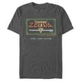 thumbnail image 1 of Men's Nintendo Zelda 8-Bit Title Screen  Graphic Tee Charcoal Heather 3X Large, 1 of 3