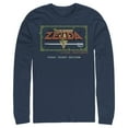 thumbnail image 1 of Men's Nintendo Zelda 8-Bit Title Screen  Long Sleeve Shirt Navy Blue Large, 1 of 3