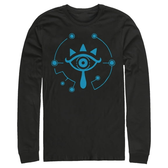 Men's Nintendo Zelda Breath of the Wild Eye  Long Sleeve Shirt Black Medium