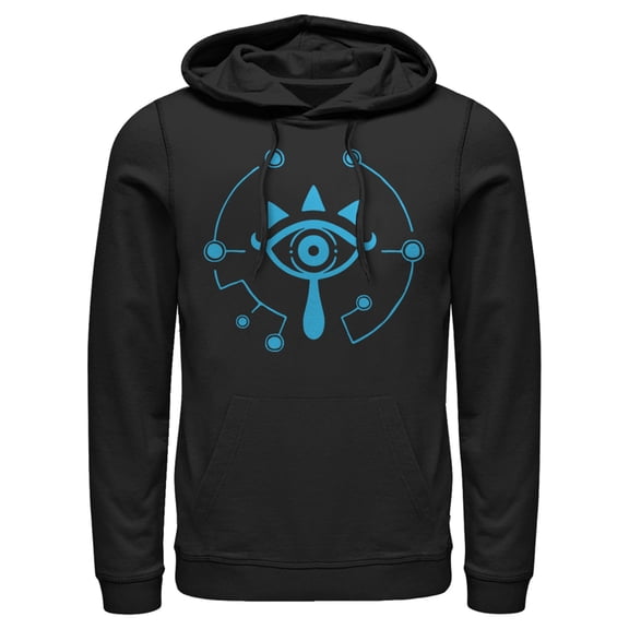 Men's Nintendo Zelda Breath of the Wild Eye Pull Over Hoodie Black X Large