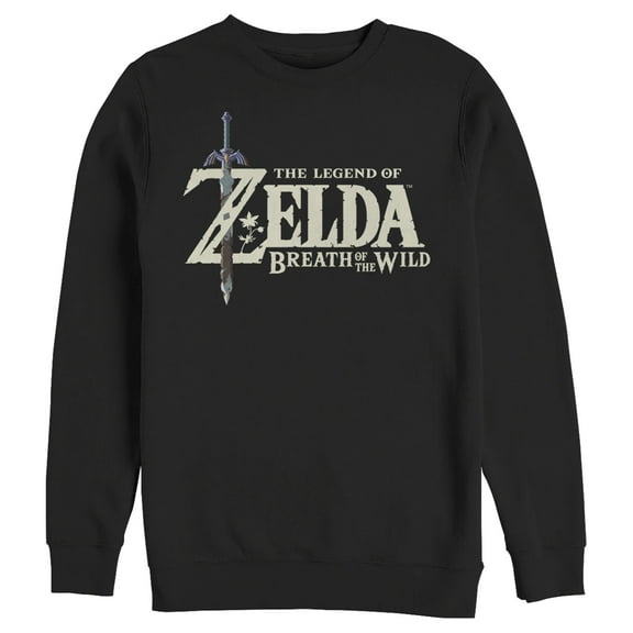 Men's Nintendo Zelda Breath of the Wild Logo  Sweatshirt Black Large