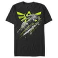thumbnail image 1 of Men's Nintendo Zelda Link Logo Action Pose  Graphic Tee Black X Large, 1 of 4