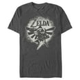 thumbnail image 1 of Men's Nintendo Zelda Link Wingcrest Spray Paint Graphic Tee Charcoal Heather Medium, 1 of 4