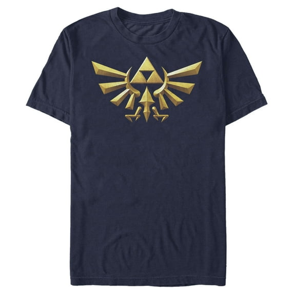 Men's Nintendo Zeldaen Emblem Graphic Tee Navy Blue Medium