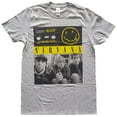 thumbnail image 1 of Men's Nirvana Bleach Cassettes Slim Fit T-shirt XX-Large Grey, 1 of 3
