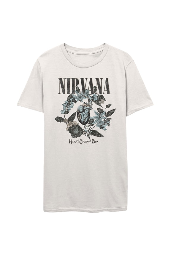 Men's Nirvana Heart Shaped Box T-shirt Small White