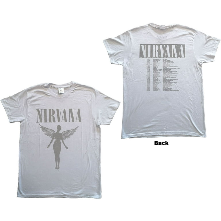 Men's Nirvana In Utero Tour (Back Print) Slim Fit T-shirt XX