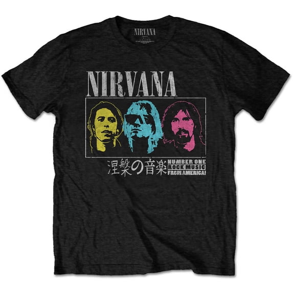 Men's Nirvana Japan! T-shirt X-Large Black