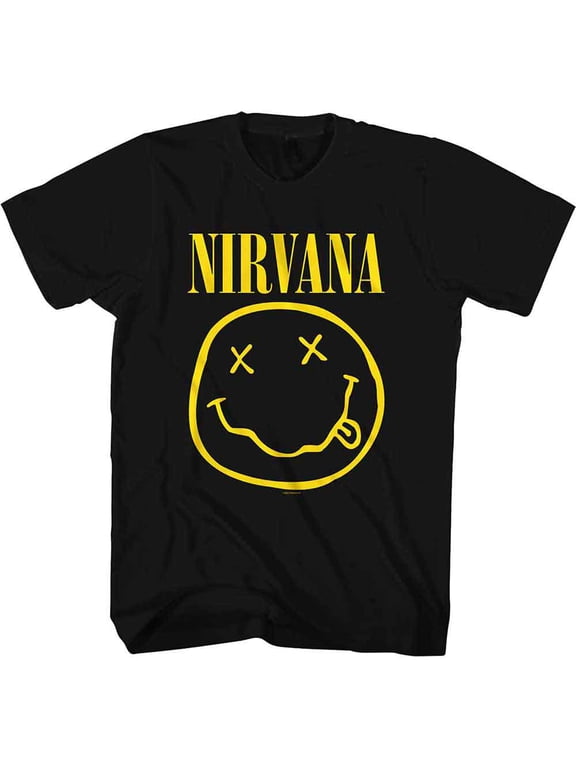 Nirvana Unisex T-Shirt Yellow Smiley (Small)