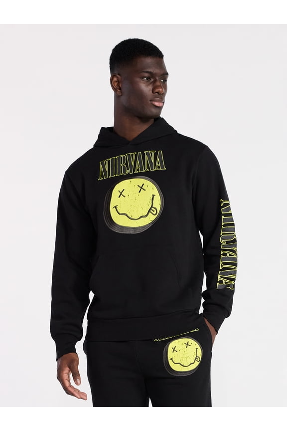 Men's Smile Hoodie with Long Sleeves, Sizes XS-3XL