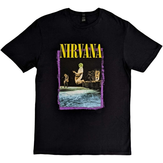 Men's Nirvana Stage Jump T-shirt Medium Black