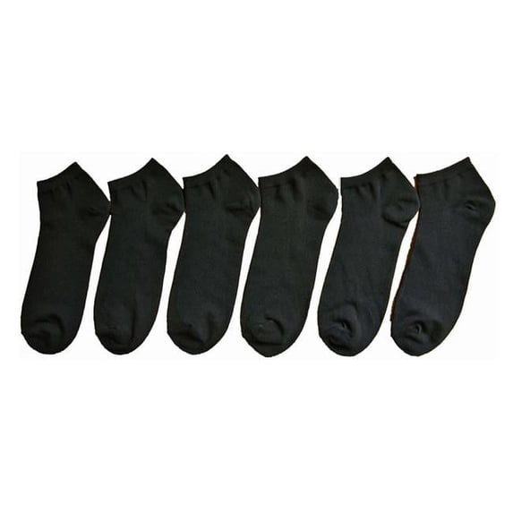 Men's No-Show Socks - Black - Size 10-13 Case of 24